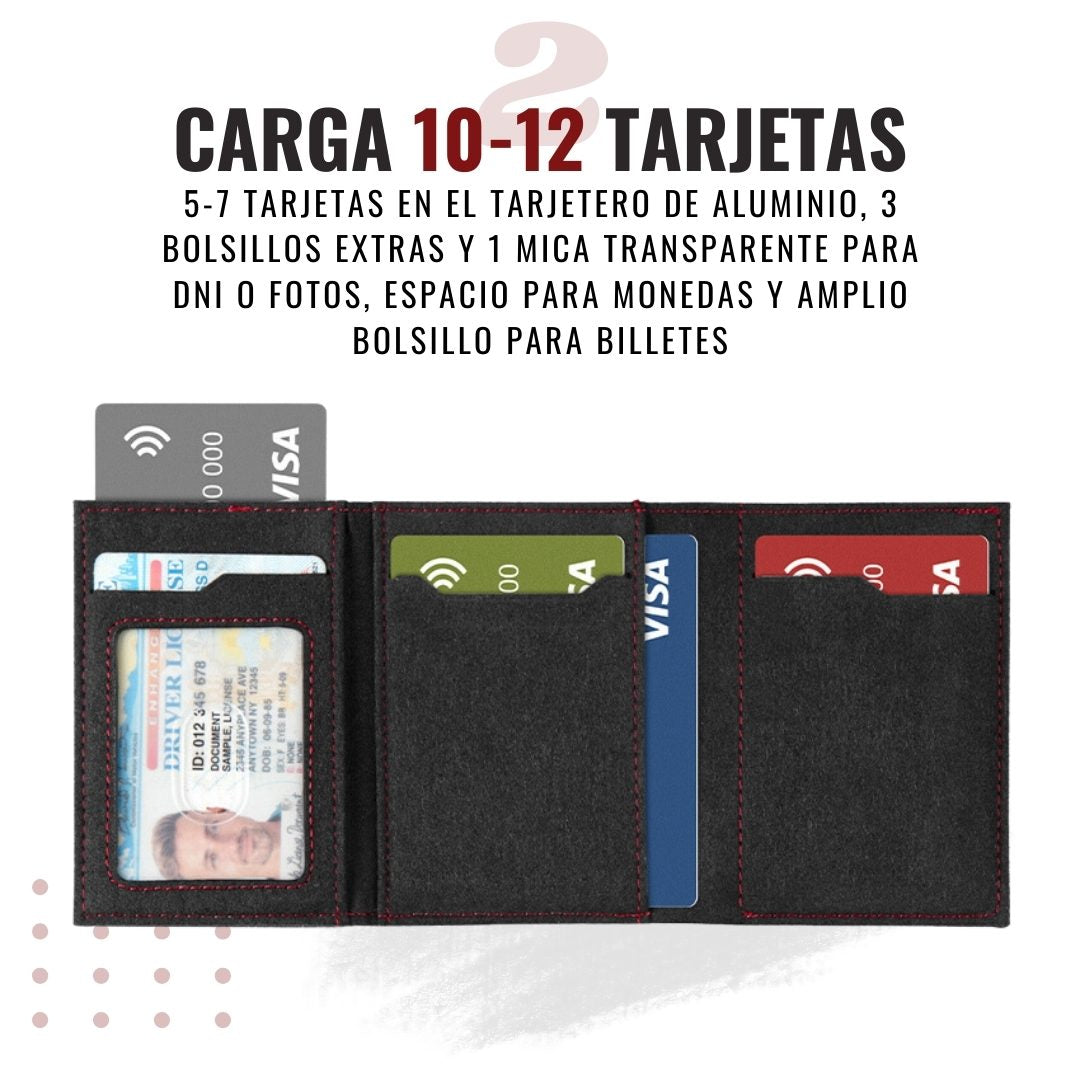 Billetera - Cuero Alcantara® RFID