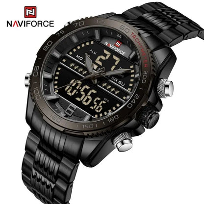 Reloj All Black elegante y casual Dual análogo y digital - NaviForce NF9195