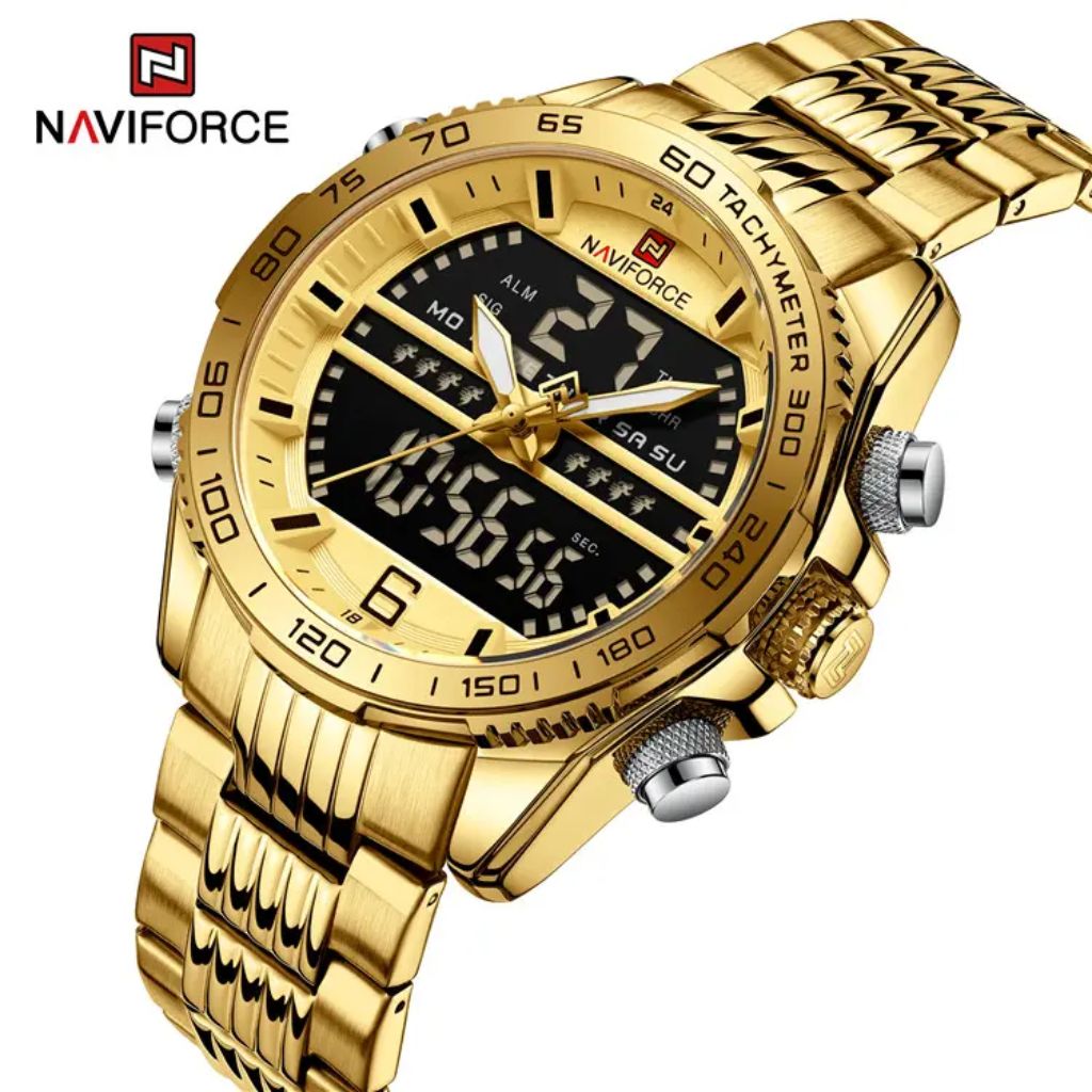 Reloj casual Dorado Análogo y Digital - NaviForce NF9195