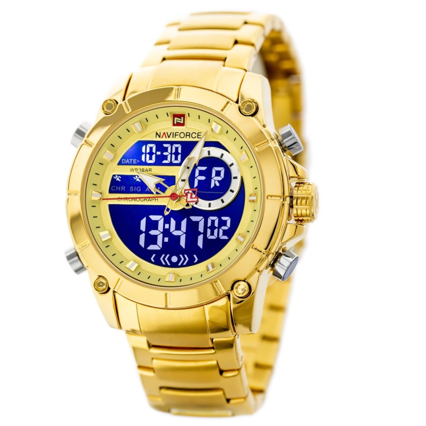 Reloj Casual Gold Análogo y Digital - NaviForce 9193