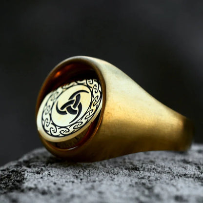 Anillo Vikingo Yggdrasil - Anillo Giratorio Acero Inoxidable